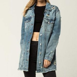 ‼️ RESERVED ‼️TILLY’S Long jean jacket